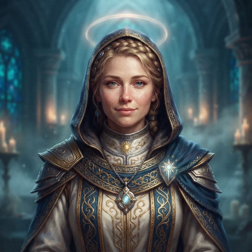Devout character portrait